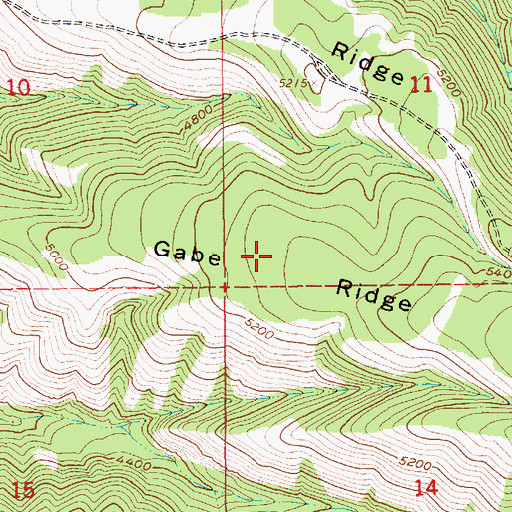 Topographic Map of Gabe Ridge, ID