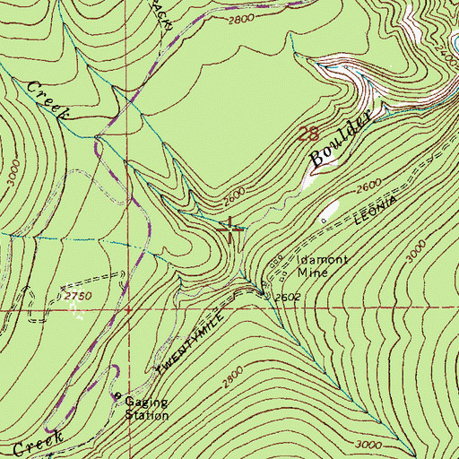 Topographic Map of Gable Creek, ID