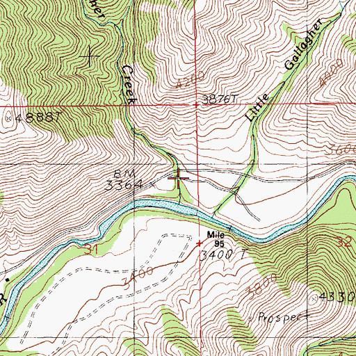 Topographic Map of Gallagher Guard Station (historical), ID