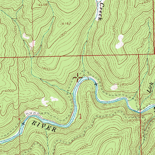 Topographic Map of Game Creek, ID