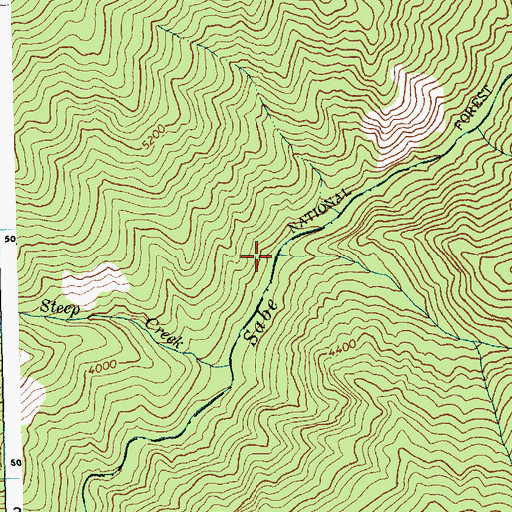 Topographic Map of Gap Creek, ID