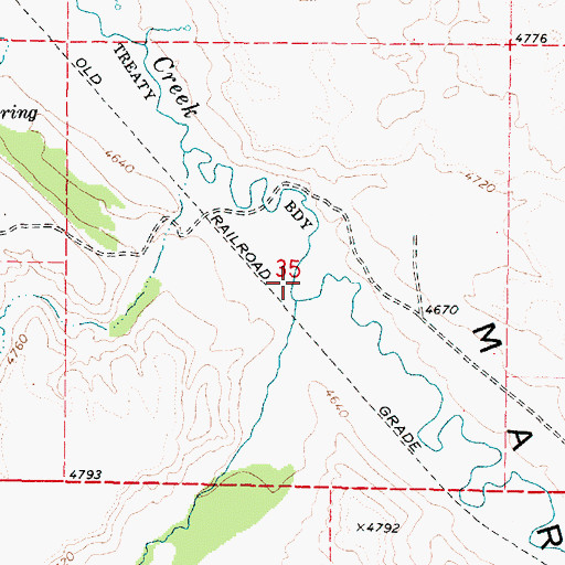 Topographic Map of Garden Creek, ID