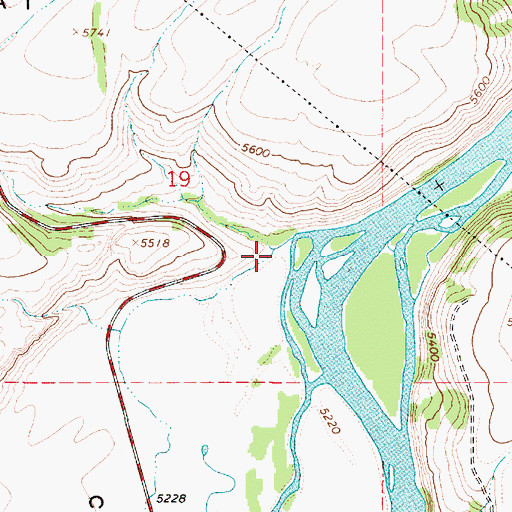 Topographic Map of Garden Creek, ID