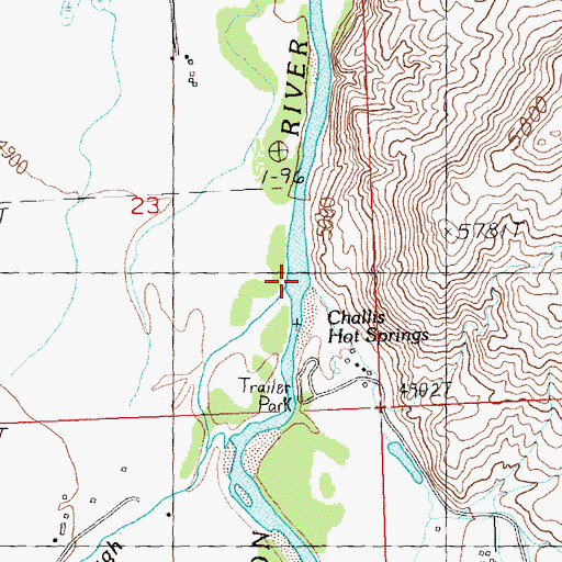 Topographic Map of Garden Creek, ID