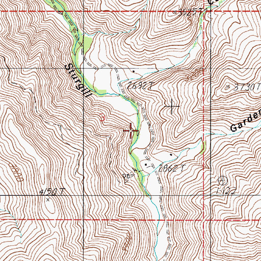 Topographic Map of Garden Gulch, ID