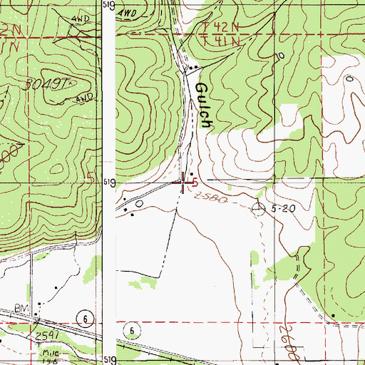 Topographic Map of Garden Gulch, ID