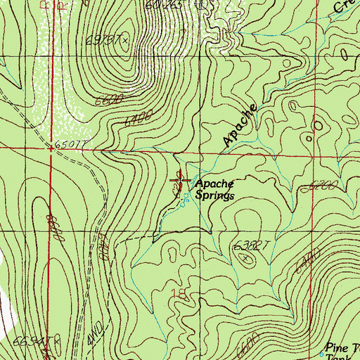 Topographic Map of Apache Springs, AZ