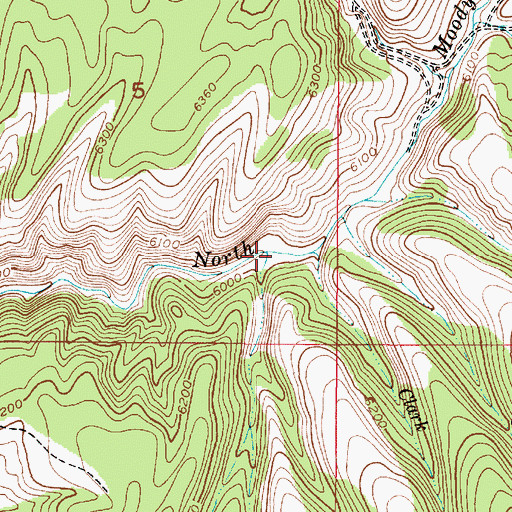 Topographic Map of Garner Creek, ID