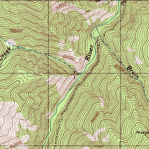 Topographic Map of Garnet Creek, ID