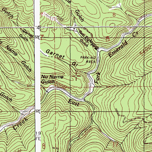 Topographic Map of Garnet Gulch, ID