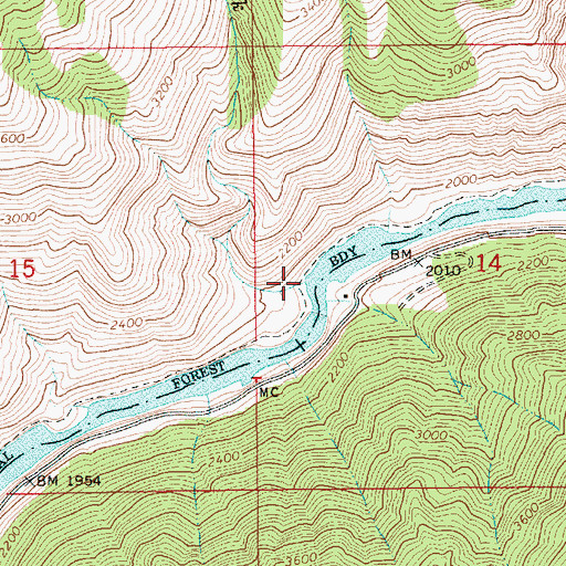 Topographic Map of Gasper Creek, ID