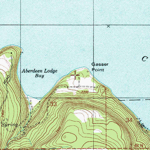 Topographic Map of Gasser Point, ID