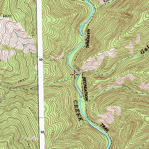 Topographic Map of Gate Creek, ID