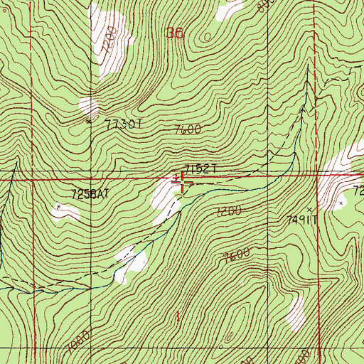 Topographic Map of Gem County Stock Trail, ID