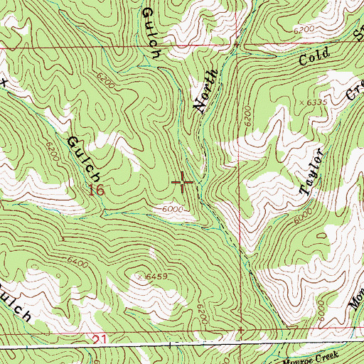 Topographic Map of Gem Gulch, ID