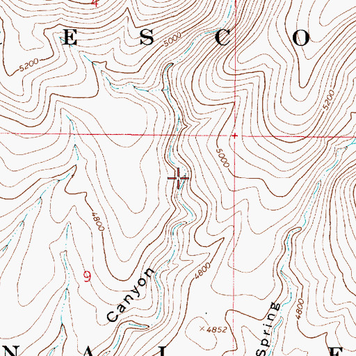Topographic Map of Arnold Spring, AZ