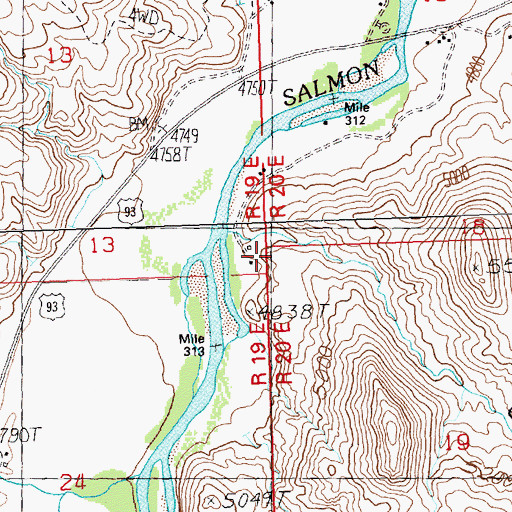 Topographic Map of Gerry Gulch, ID