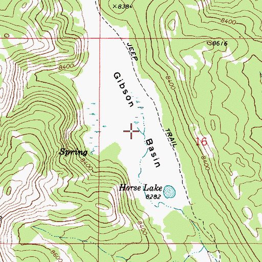 Topographic Map of Gibson Basin, ID