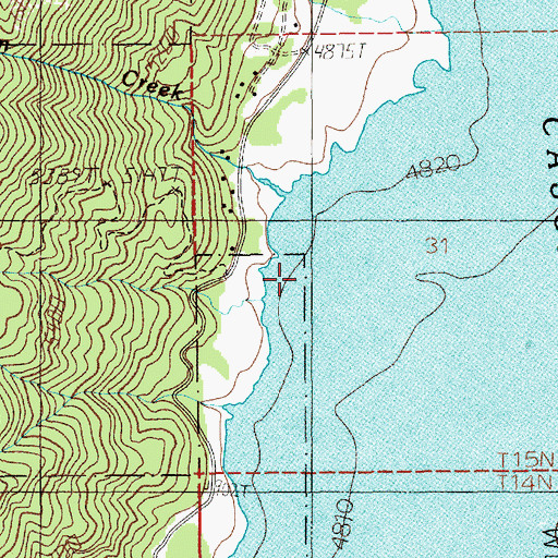 Topographic Map of Gibson Creek, ID