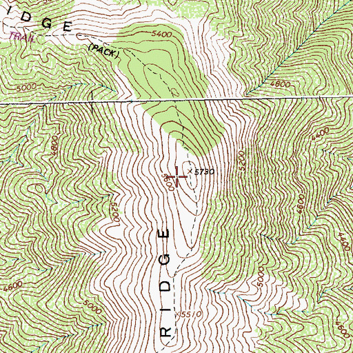 Topographic Map of Glover Ridge, ID