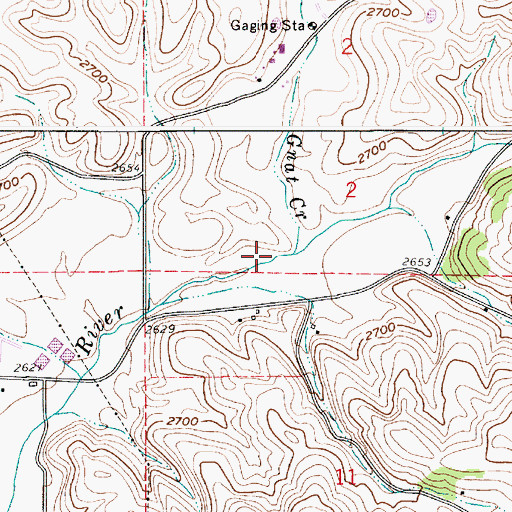 Topographic Map of Gnat Creek, ID
