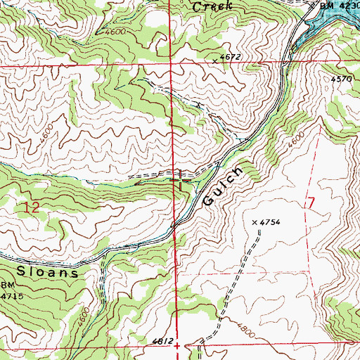 Topographic Map of Goat Creek, ID