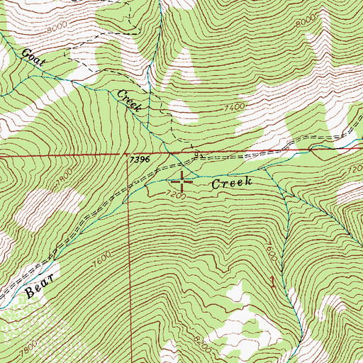 Topographic Map of Goat Creek, ID