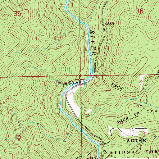 Topographic Map of Goat Creek, ID