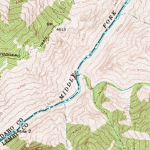 Topographic Map of Goat Creek, ID