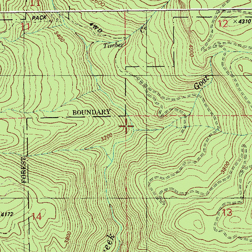 Topographic Map of Goat Creek, ID