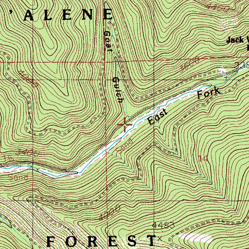 Topographic Map of Goat Gulch, ID