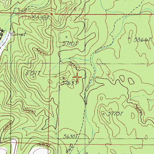 Topographic Map of Ash Spring, AZ