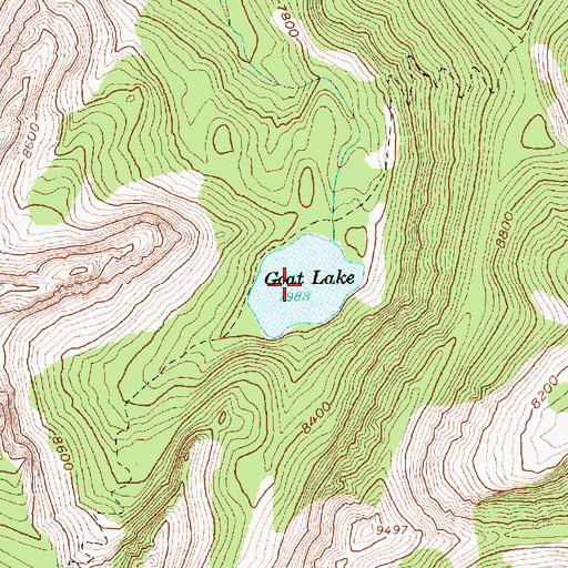 Topographic Map of Goat Lake, ID