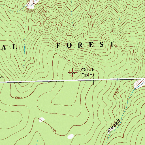 Topographic Map of Goat Point, ID