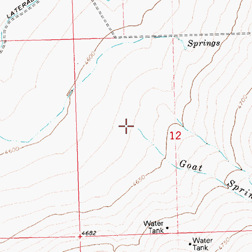 Topographic Map of Goat Springs Creek, ID