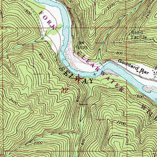 Topographic Map of Goddard Creek, ID