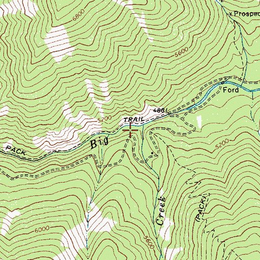 Topographic Map of Gold Creek, ID