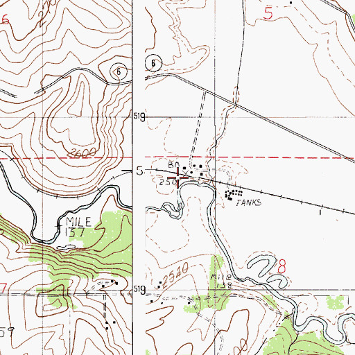 Topographic Map of Gold Creek, ID