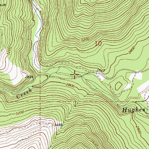 Topographic Map of Gold Creek, ID