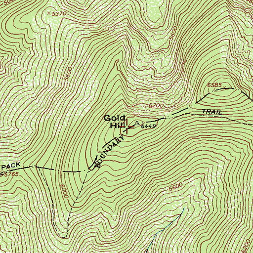 Topographic Map of Gold Hill, ID