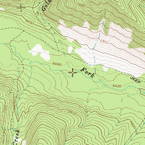 Topographic Map of Gold Run Creek, ID