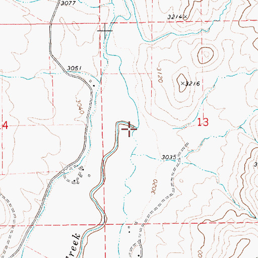 Topographic Map of Gold Run Creek, ID
