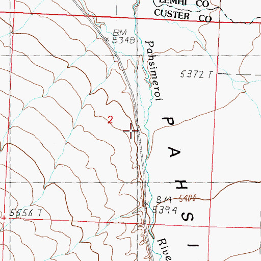 Topographic Map of Goldburg Creek, ID