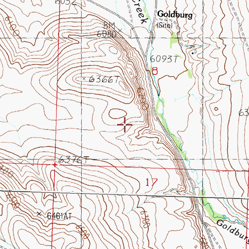 Topographic Map of Goldburg School (historical), ID