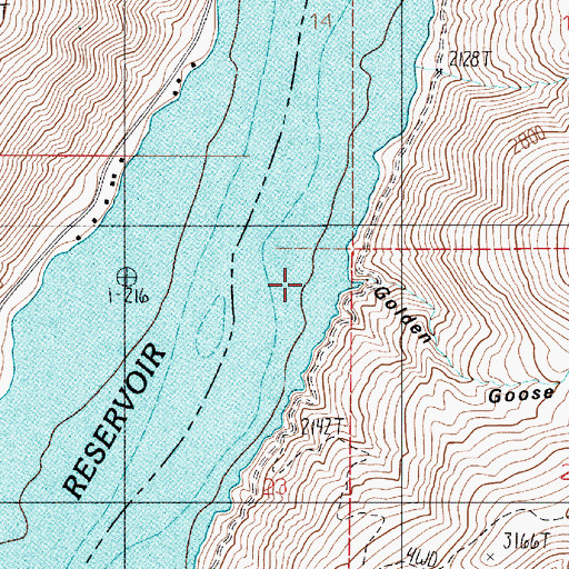 Topographic Map of Golden Goose Canyon, ID