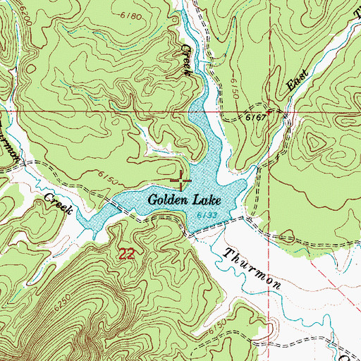Topographic Map of Golden Lake, ID