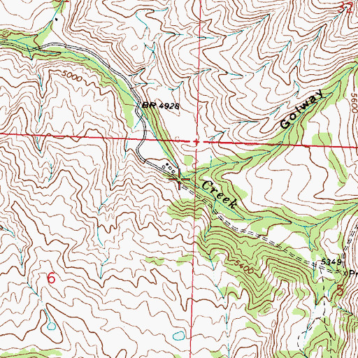 Topographic Map of Golway Gulch, ID