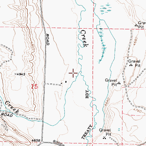 Topographic Map of Goodenough Creek, ID