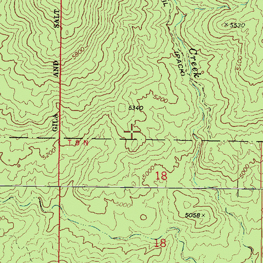 Topographic Map of Barney Williams Dam Tank, AZ
