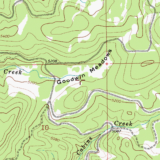 Topographic Map of Goodwin Meadows, ID